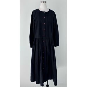 Vintage The J. Peterman Company Cotton Black Amish Dress NWT